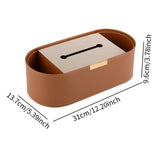 Maxbell Tissue Paper Holder Simple Tissue Dispenser for Bedside Table Bedroom Vanity Brown