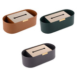 Maxbell Tissue Paper Holder Simple Tissue Dispenser for Bedside Table Bedroom Vanity Brown