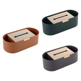 Maxbell Tissue Paper Holder Simple Tissue Dispenser for Bedside Table Bedroom Vanity Brown