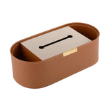 Maxbell Tissue Paper Holder Simple Tissue Dispenser for Bedside Table Bedroom Vanity Brown