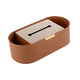 Maxbell Tissue Paper Holder Simple Tissue Dispenser for Bedside Table Bedroom Vanity Brown