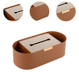 Maxbell Tissue Paper Holder Simple Tissue Dispenser for Bedside Table Bedroom Vanity Brown