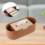 Maxbell Tissue Paper Holder Simple Tissue Dispenser for Bedside Table Bedroom Vanity Brown