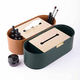 Maxbell Tissue Paper Holder Simple Tissue Dispenser for Bedside Table Bedroom Vanity Green