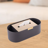 Maxbell Tissue Paper Holder Simple Tissue Dispenser for Bedside Table Bedroom Vanity Gray