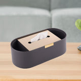 Maxbell Tissue Paper Holder Simple Tissue Dispenser for Bedside Table Bedroom Vanity Gray