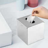 Maxbell Stainless Steel Tissue Box Paper Facial Cover for Bathroom Countertop