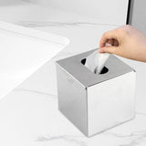 Maxbell Stainless Steel Tissue Box Paper Facial Cover for Bathroom Countertop