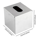 Maxbell Stainless Steel Tissue Box Paper Facial Cover for Bathroom Countertop