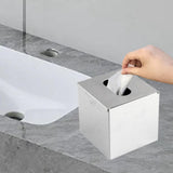 Maxbell Stainless Steel Tissue Box Paper Facial Cover for Bathroom Countertop
