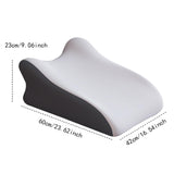 Maxbell Back Pillow Memory Cotton Wedge Prone Pillow for Office Dorm Watching Movies gray