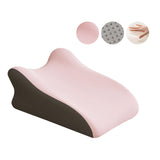 Maxbell Back Pillow Memory Cotton Wedge Prone Pillow for Office Dorm Watching Movies pink