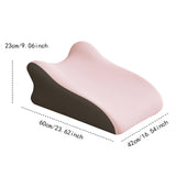 Maxbell Back Pillow Memory Cotton Wedge Prone Pillow for Office Dorm Watching Movies pink