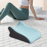 Maxbell Back Pillow Memory Cotton Wedge Prone Pillow for Office Dorm Watching Movies blue