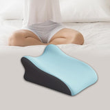 Maxbell Back Pillow Memory Cotton Wedge Prone Pillow for Office Dorm Watching Movies blue