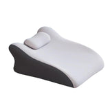 Maxbell Back Pillow Memory Cotton Wedge Prone Pillow for Office Dorm Watching Movies gray with head brace