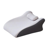 Maxbell Back Pillow Memory Cotton Wedge Prone Pillow for Office Dorm Watching Movies gray with head brace