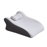 Maxbell Back Pillow Memory Cotton Wedge Prone Pillow for Office Dorm Watching Movies gray with head brace