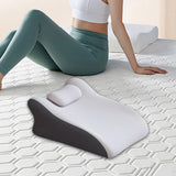 Maxbell Back Pillow Memory Cotton Wedge Prone Pillow for Office Dorm Watching Movies gray with head brace