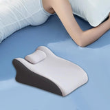 Maxbell Back Pillow Memory Cotton Wedge Prone Pillow for Office Dorm Watching Movies gray with head brace