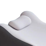 Maxbell Back Pillow Memory Cotton Wedge Prone Pillow for Office Dorm Watching Movies gray with head brace