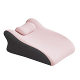 Maxbell Back Pillow Memory Cotton Wedge Prone Pillow for Office Dorm Watching Movies pink with head brace