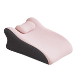 Maxbell Back Pillow Memory Cotton Wedge Prone Pillow for Office Dorm Watching Movies pink with head brace
