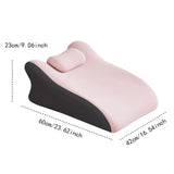 Maxbell Back Pillow Memory Cotton Wedge Prone Pillow for Office Dorm Watching Movies pink with head brace