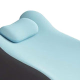 Maxbell Back Pillow Memory Cotton Wedge Prone Pillow for Office Dorm Watching Movies blue with head brace