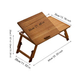Maxbell Folding Table Rectanglar Laptop Lap Table for Bedroom Small Space and Living Room Brown Medium