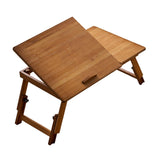 Maxbell Folding Table Rectanglar Laptop Lap Table for Bedroom Small Space and Living Room Brown Medium