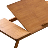 Maxbell Folding Table Rectanglar Laptop Lap Table for Bedroom Small Space and Living Room Brown Large