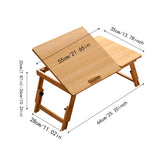 Maxbell Folding Table Rectanglar Laptop Lap Table for Bedroom Small Space and Living Room Light Brown Medium