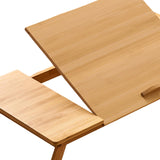 Maxbell Folding Table Rectanglar Laptop Lap Table for Bedroom Small Space and Living Room Light Brown Large