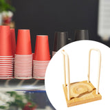 Maxbell Paper Cup Holder Stand Save Space Drinks Cups Rack for Bar Parties White 1 Slot
