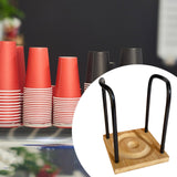 Maxbell Paper Cup Holder Stand Save Space Drinks Cups Rack for Bar Parties Black 1 Slot