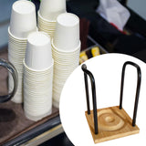 Maxbell Paper Cup Holder Stand Save Space Drinks Cups Rack for Bar Parties Black 1 Slot