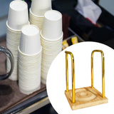 Maxbell Paper Cup Holder Stand Save Space Drinks Cups Rack for Bar Parties Gold 1 Slot