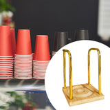 Maxbell Paper Cup Holder Stand Save Space Drinks Cups Rack for Bar Parties Gold 1 Slot