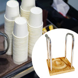 Maxbell Paper Cup Holder Stand Save Space Drinks Cups Rack for Bar Parties Silver 1 Slot