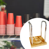 Maxbell Paper Cup Holder Stand Save Space Drinks Cups Rack for Bar Parties Silver 1 Slot