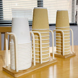 Maxbell Paper Cup Holder Stand Save Space Drinks Cups Rack for Bar Parties White 2 Slot