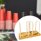 Maxbell Paper Cup Holder Stand Save Space Drinks Cups Rack for Bar Parties White 2 Slot