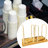 Maxbell Paper Cup Holder Stand Save Space Drinks Cups Rack for Bar Parties White 2 Slot