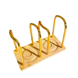 Maxbell Paper Cup Holder Stand Save Space Drinks Cups Rack for Bar Parties Gold 2  Slot