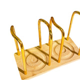 Maxbell Paper Cup Holder Stand Save Space Drinks Cups Rack for Bar Parties Gold 2  Slot