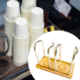 Maxbell Paper Cup Holder Stand Save Space Drinks Cups Rack for Bar Parties Silver 2 Slot