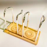 Maxbell Paper Cup Holder Stand Save Space Drinks Cups Rack for Bar Parties Silver 2 Slot