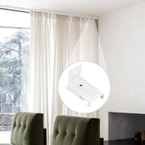 Maxbell 30x Ceiling Mount Brackets Curtain Rod Holders for Living Room Hotel Bedroom White