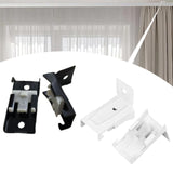 Maxbell 30x Ceiling Mount Brackets Curtain Rod Holders for Living Room Hotel Bedroom White